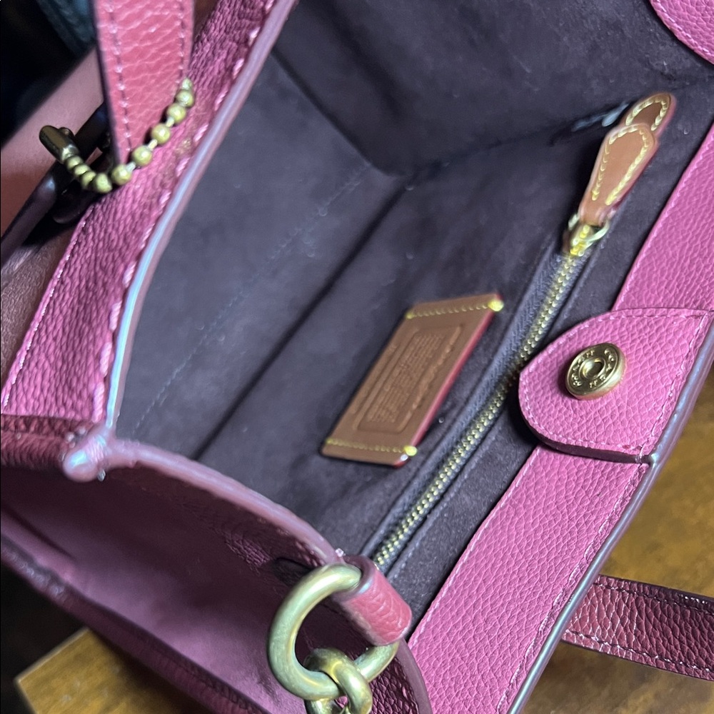 Coach colorblock Pink Leather Tote - Picture 5 of 5